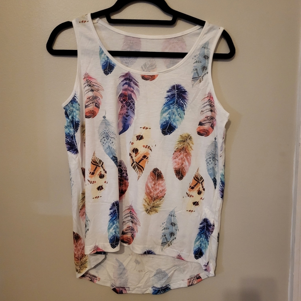 Womens feather tank top